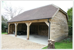 Oak frmae garage